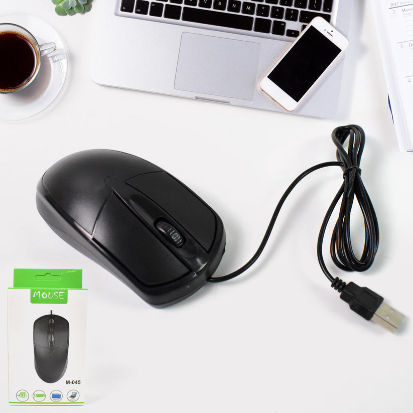 Computer / Laptop Wired Optical Mouse, M- 045