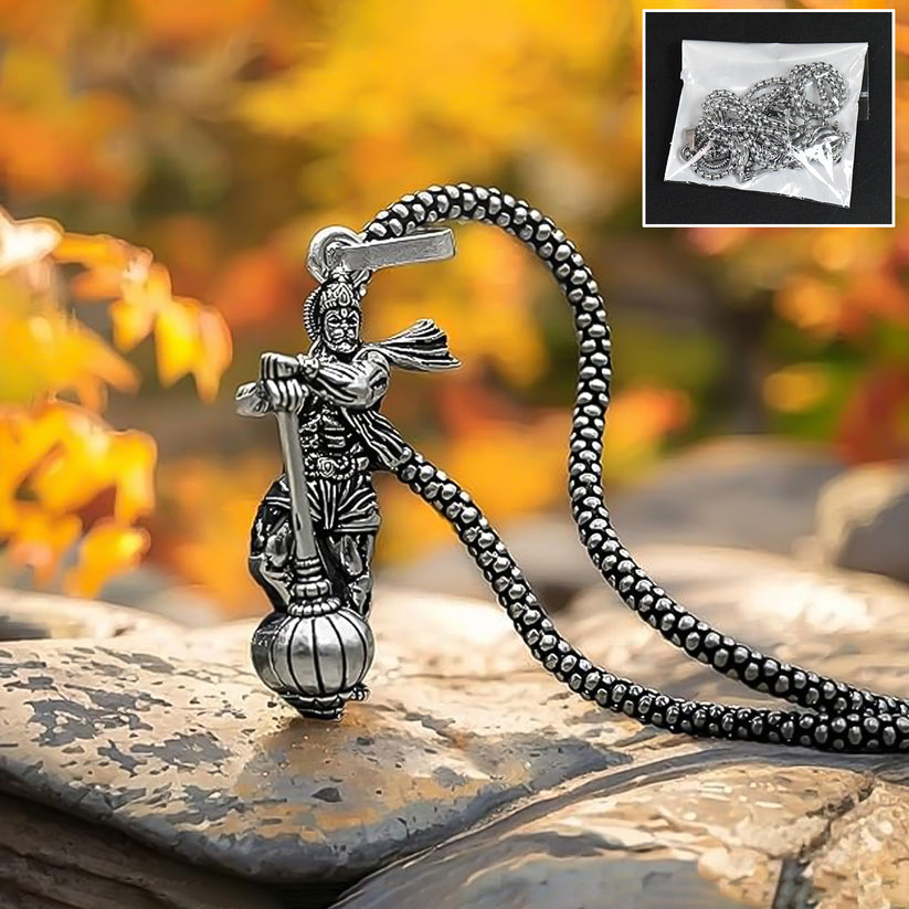 Hanuman Ji Pendant with Gada Religious Jewellery for Men and Women