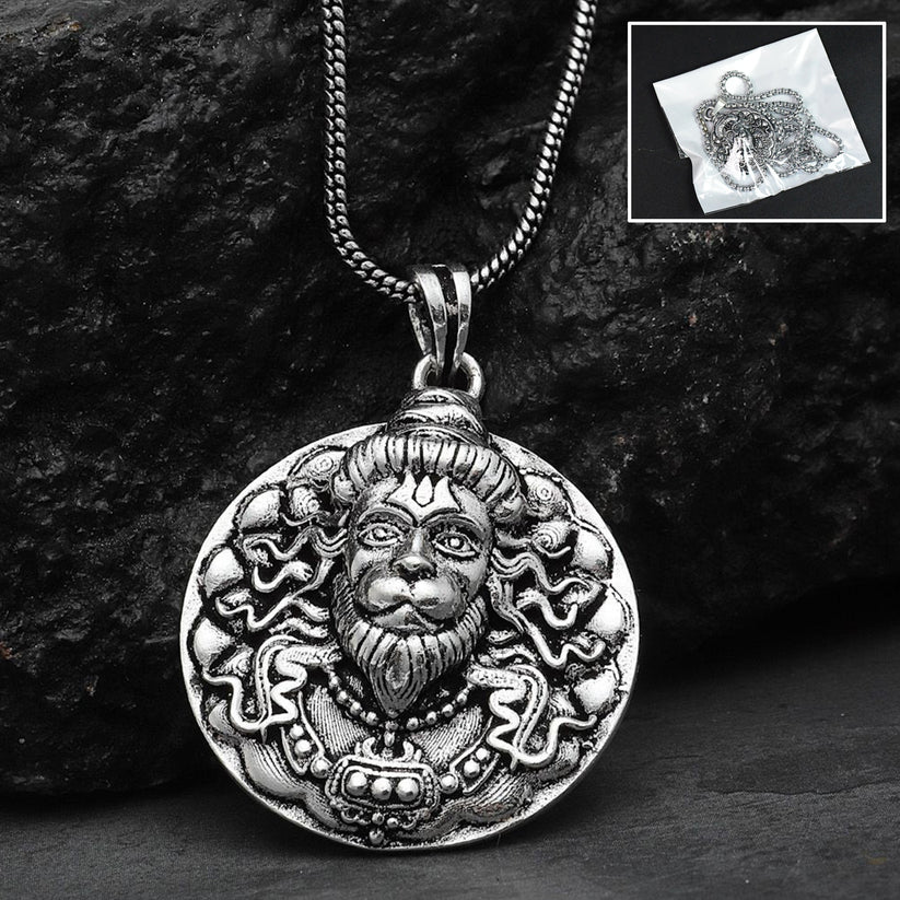 Hanuman faceLocket With Chain, Pendant Necklace Chain
