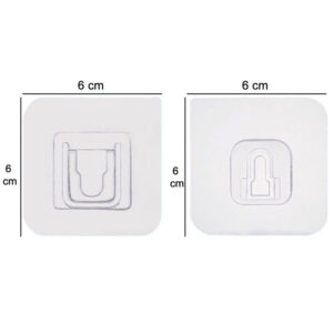 Adhesive Plastic Wall Hooks - Heavy Duty (1 Pair)